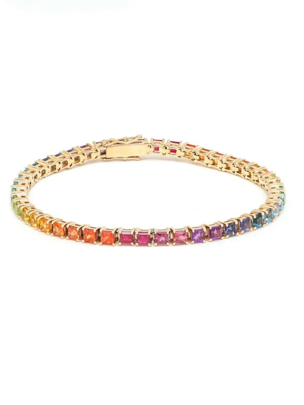 Bold Baguette 14K (Custom) Yellow Gold Diamond Tennis Bracelet